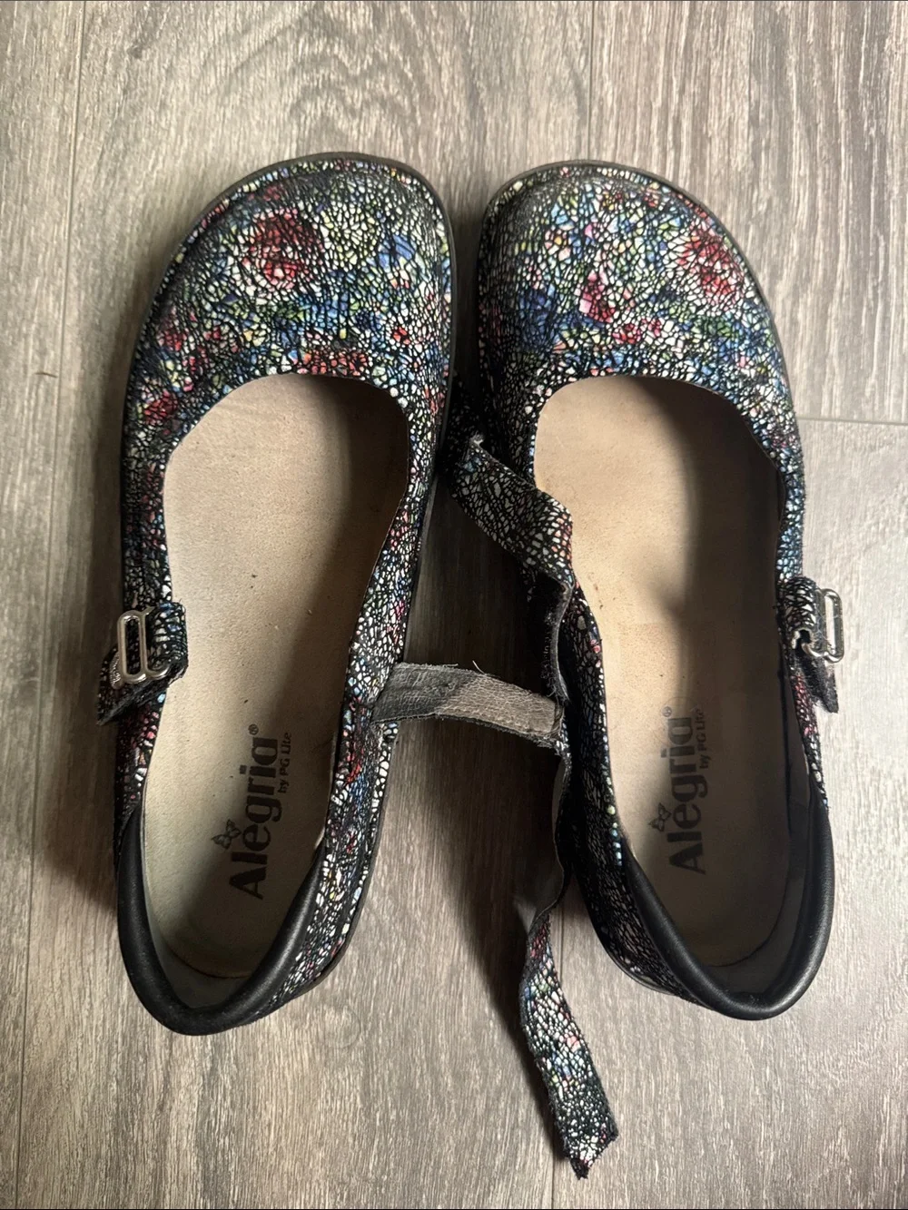 Alegria Shoes sandals size 9- 39 Black Multicolor